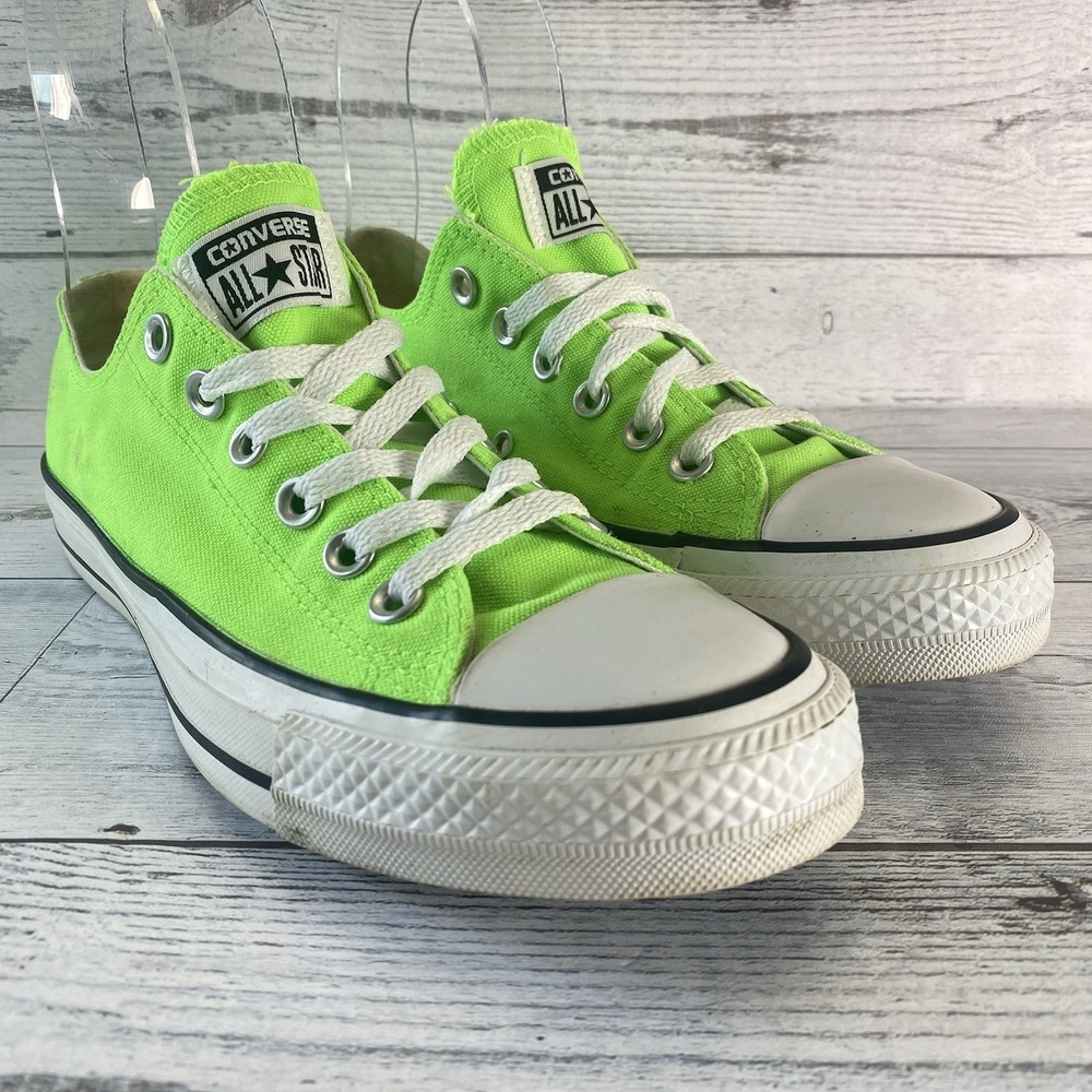 Converse Shoes W 7‎ M 5 Neon Lime Green Chuck Taylor All Star Canvas Sneakers